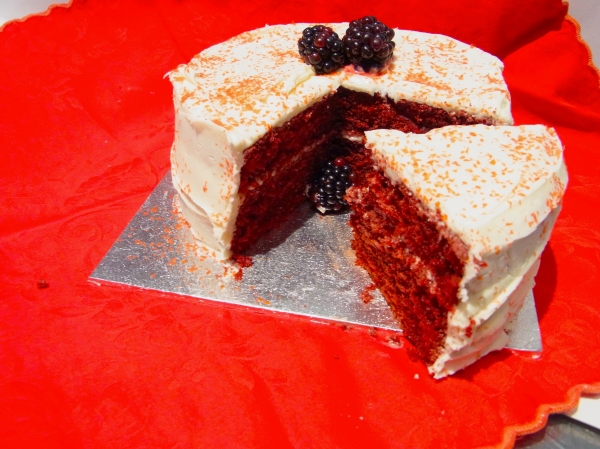 red chocolate cake